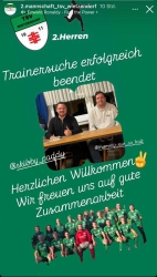 Trainersuche erfolgreich beendet FUBA 2.Herren